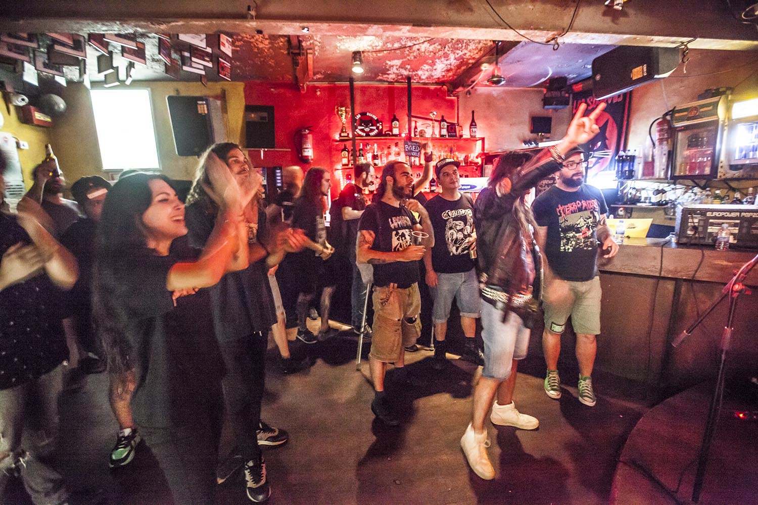 ICULTOTROS ESCENARIOS POSIBLES14-6-2019CONCIERTO DE HEAVY METAL DEL GRUPO UNDERSAVE EN EL BAR CAFERINO EN EL POBLENOU DE BARCELONAFOTO MARTI FRADERA